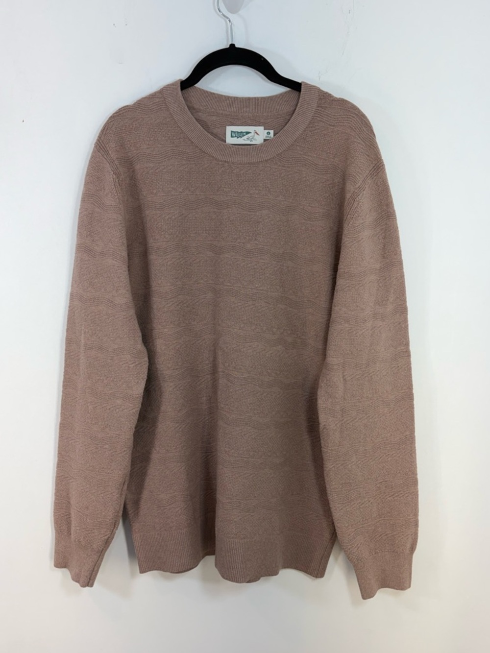 Wave Texture Stitch Sweater in color clay